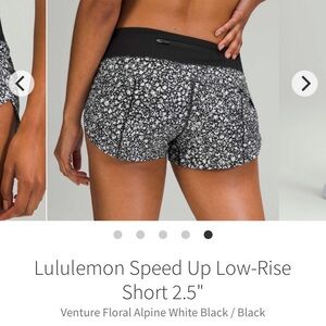 Lululemon Athletica Black and White Athletic Shorts